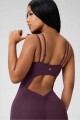 Enterizo Booty Scrunch PureLuxe V-Back Mujer Oxblood