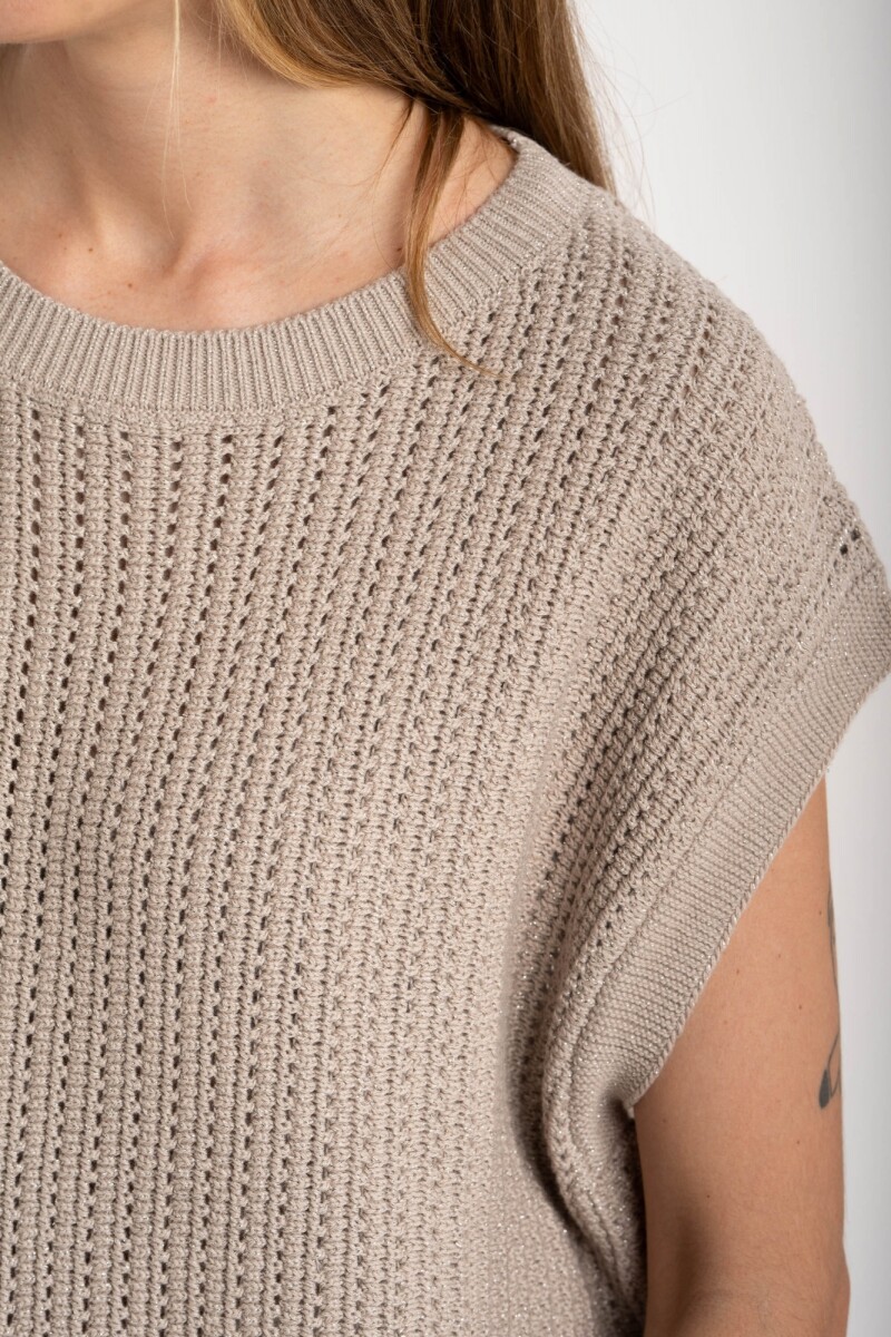 Chaleco Lurex Gris