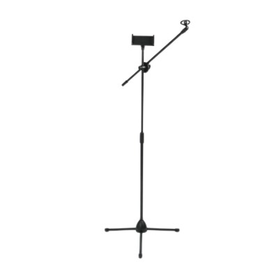 Jirafa de micrófono con soporte para tablet Jirafa de micrófono con soporte para tablet