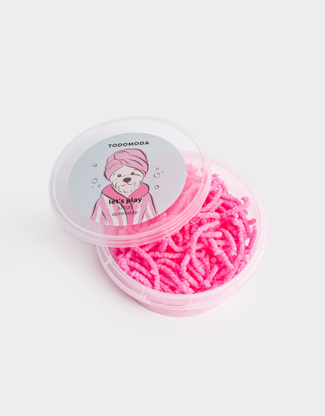 Lúdico Juguetes Balde De Squishy En Forma De Gusanos - Fucsia Medio