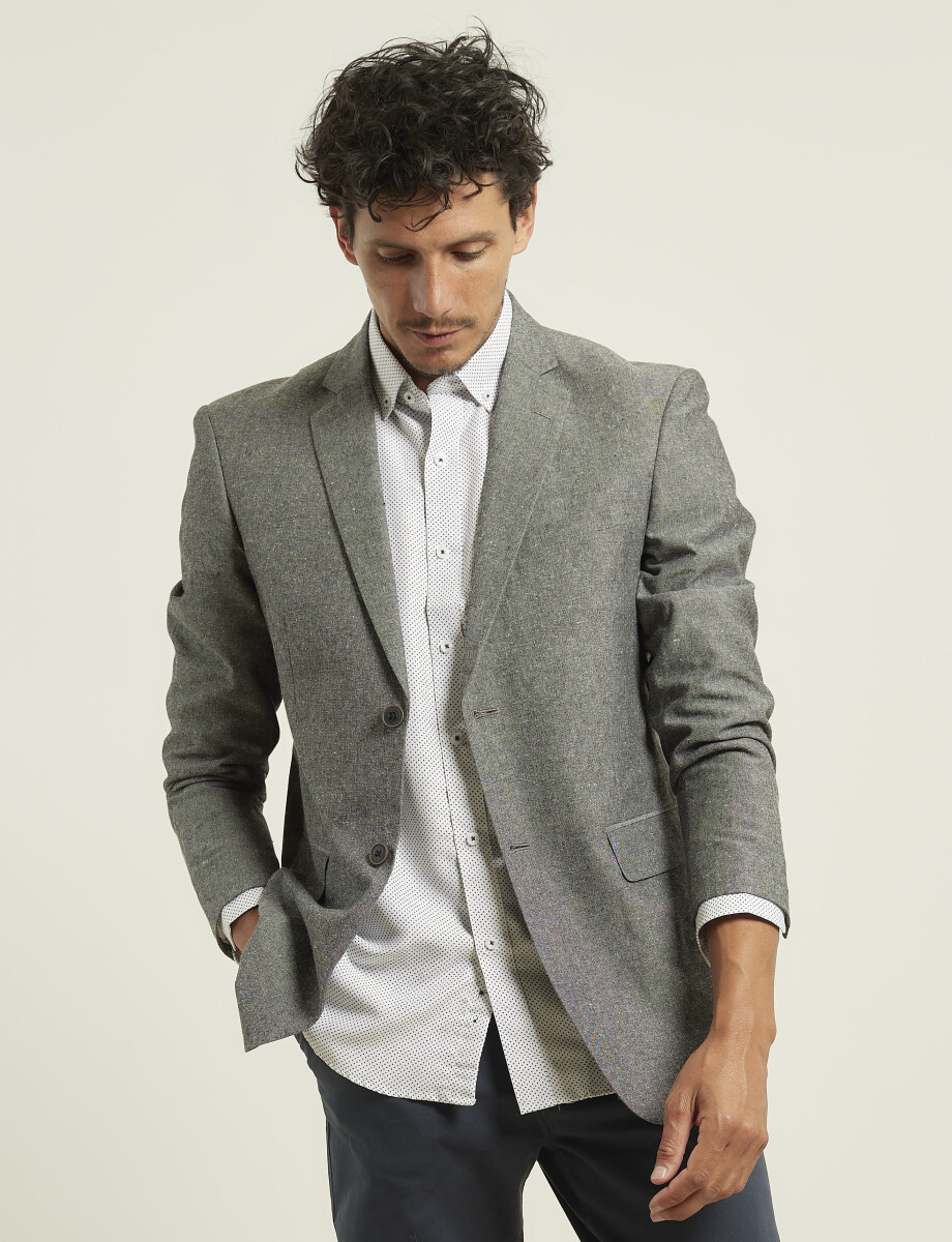 110571 SACO HARRINGTON LABEL Gris Oscuro