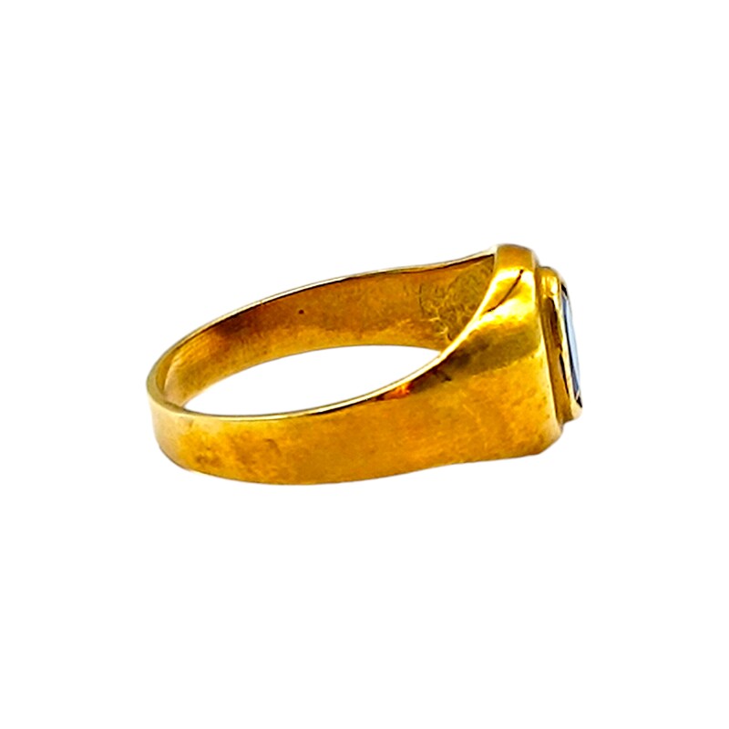 Anillo Solitario-Oro Bajo-Piedra Zafiro-AN8112 conpiedra