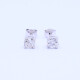 Caravanas oro 18k blanco engarce 4 puntas con brillantes. Caravanas oro 18k blanco engarce 4 puntas con brillantes.