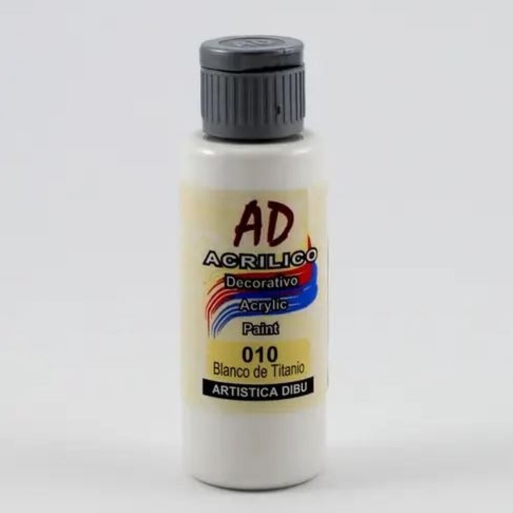 Acrílico Decorativo Ad 60 Ml Blanco Titanio #Acrílico Decorativo Ad 60 Ml Blanco Titanio