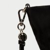 Cartera de mano The Flapper en cuero gamuza Negro