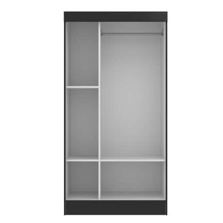 ROPERO 2 PUERTAS CORREDIZAS GUARDARROPA ARMARIO PLACARD CLOSET NEGRO