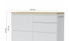 Bajo mesada 120 cm - 1 Puerta Basculante 4 cajónes - Rainha Blanco
