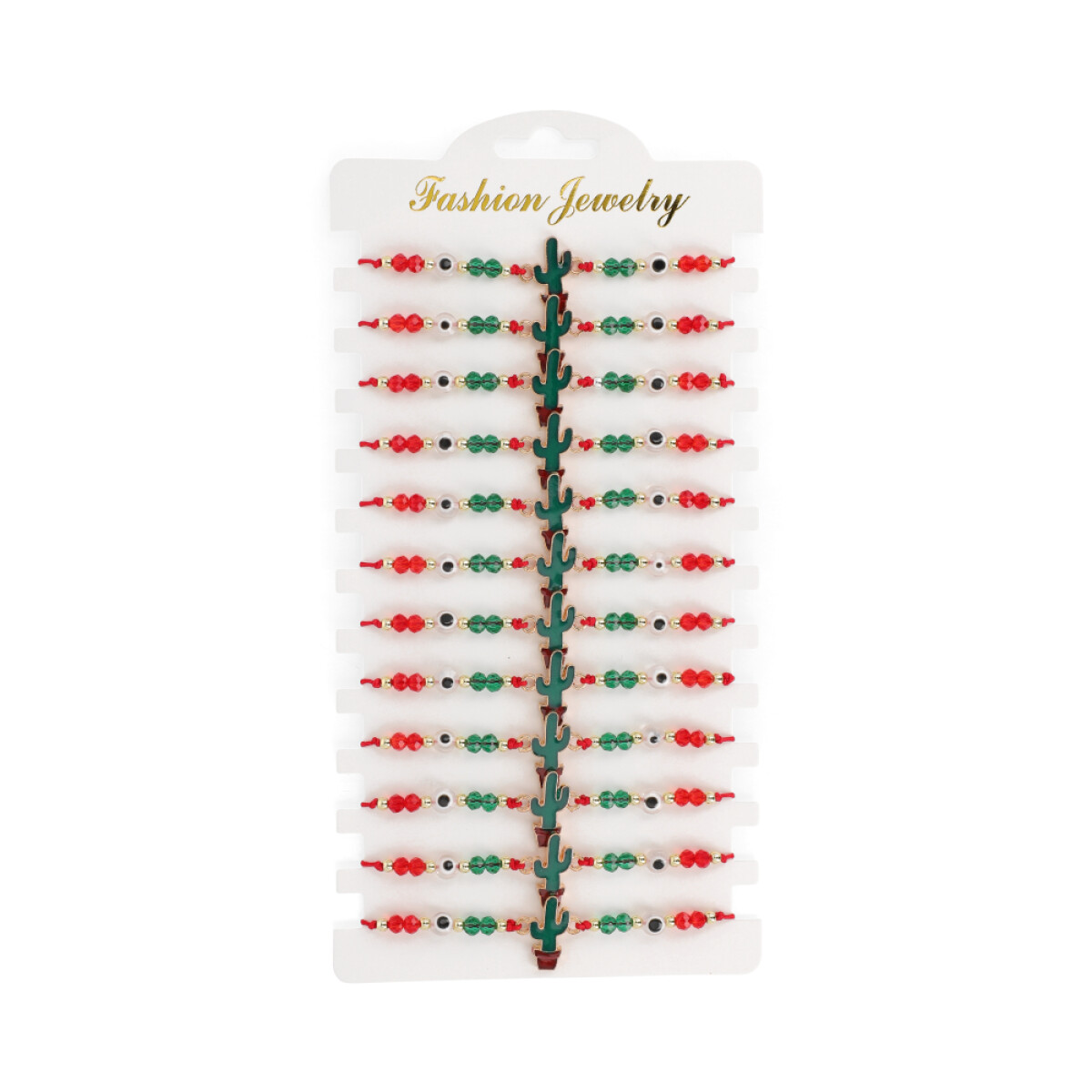 PULSERA OJO TURCO X12 UNIDADES - Gp010/verde/rojo 