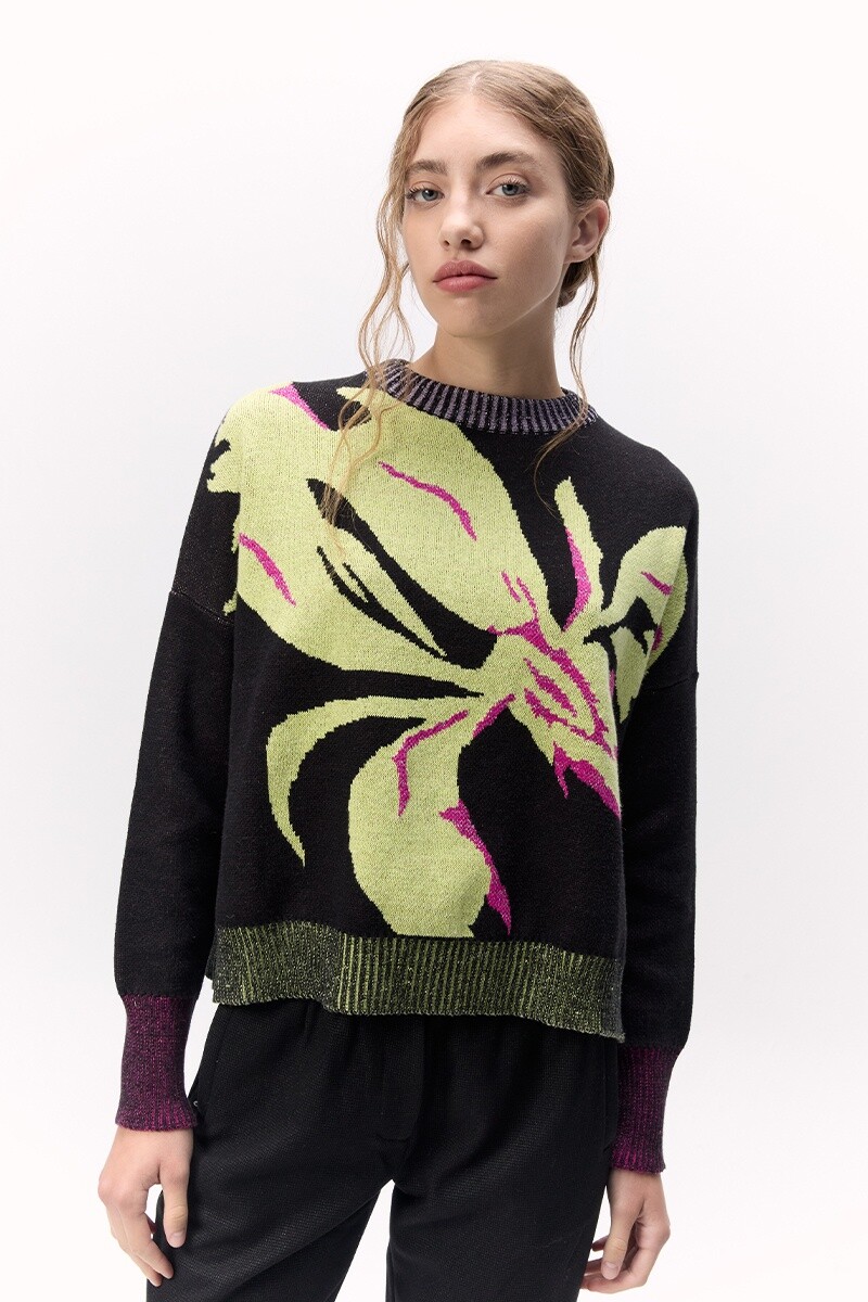 Sweater Orquidea - Negro 