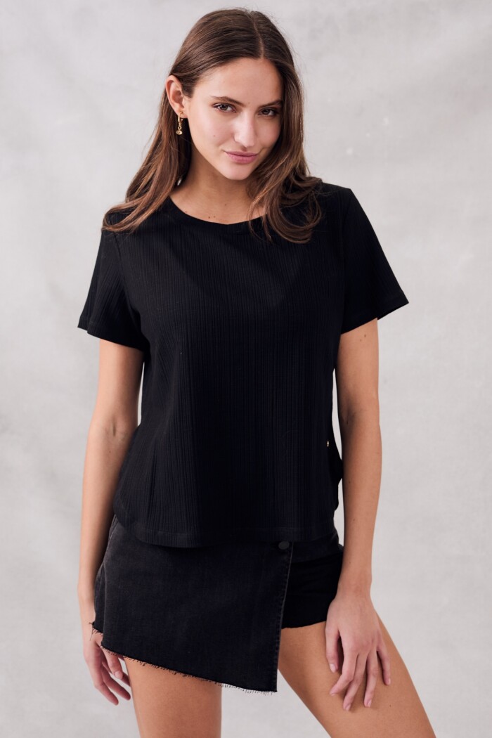 Remera Algodón Negro