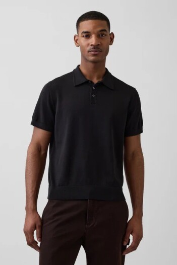 Buzo Tipo Polo Manga Corta Hombre Moonless Night