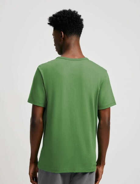 CAMISETAS BÁSICAS MANGA CORTA SLIM VERDE CLARO