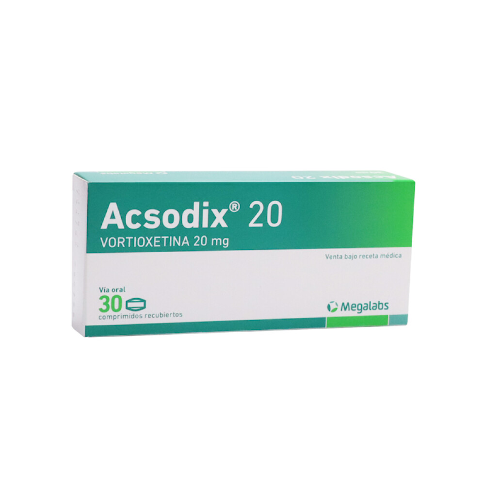 ACSODIX 20 MG. CJ X 30 COMP. única
