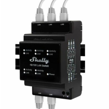 Switch Lan Shelly 5 Puertos RJ-45 Din 001