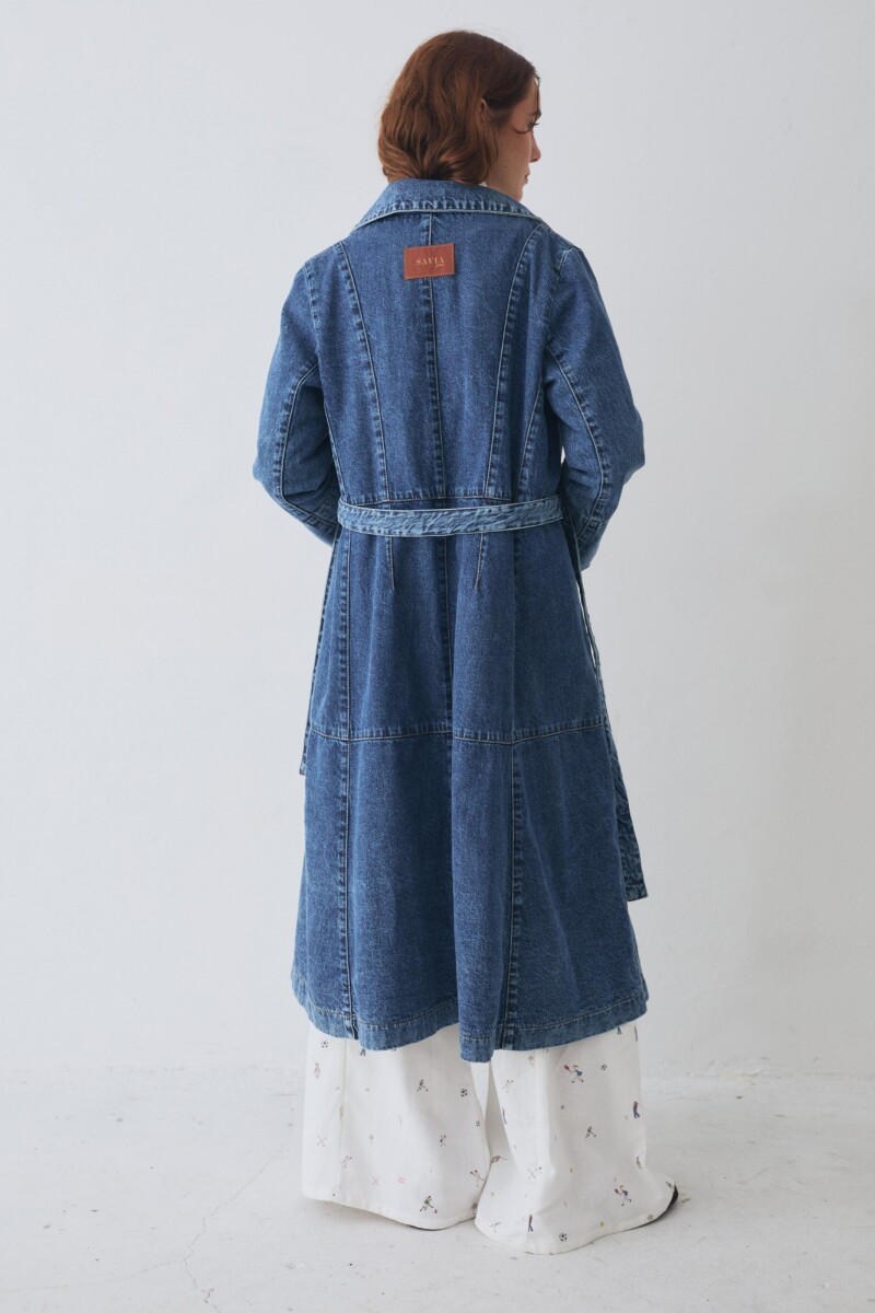 TRENCH JEAN Azul Claro