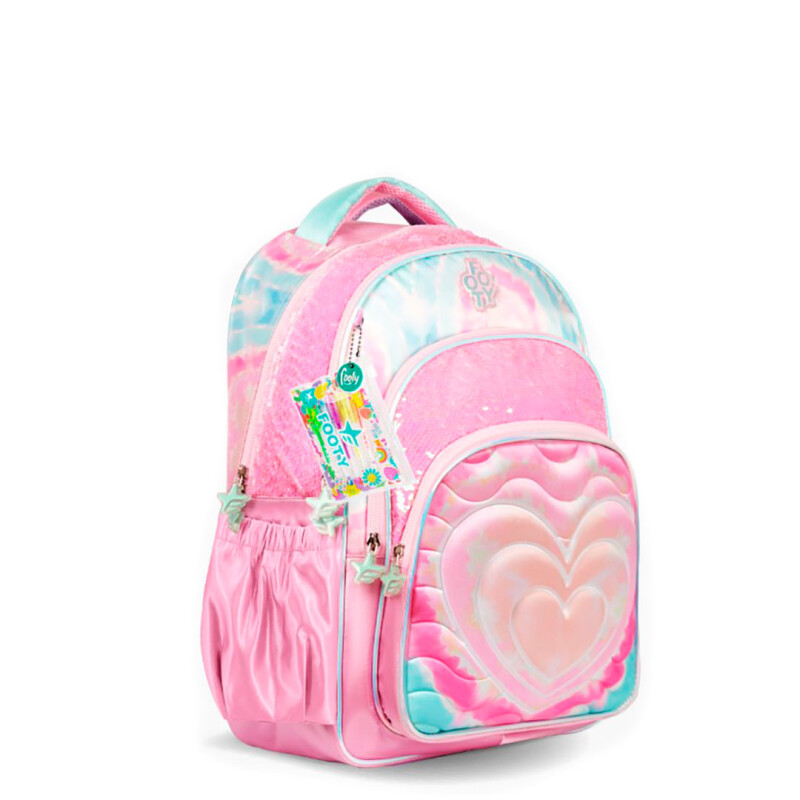 Mochila FOOTY 18" Corazon Lila