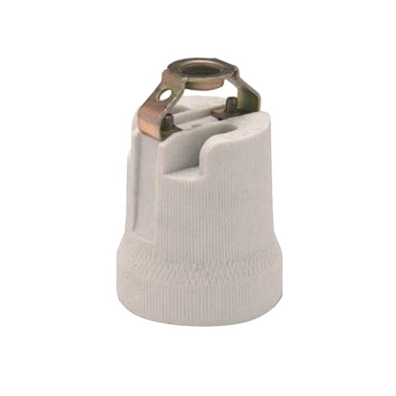 PORTALAMPARA PORCELANA E27 C/ PUENTE 5/8 PORTALAMPARA PORCELANA E27 C/ PUENTE 5/8