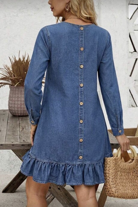 Vestido SOLANAS manga larga Denim Jean Vestido SOLANAS manga larga Denim Jean