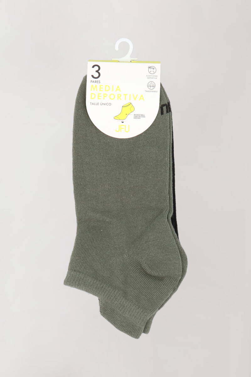 Pack x3 deportiva microfibra con diseño Estampado 1