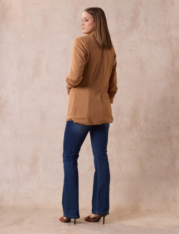 Blazer Manga Frunce TOSTADO