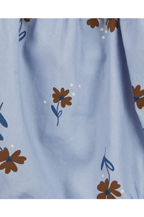 Body bombachudo de algodón, con medias y vincha, diseño floral Sin color