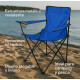 Silla Camping Pesca Plegable Estructura Metal Azul