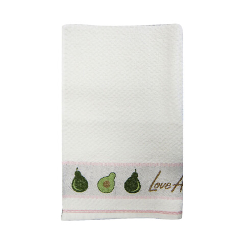 Repasador Jacquard para Bordar Dohler 45 cm x 70 cm 6621 AVOCADO BCO
