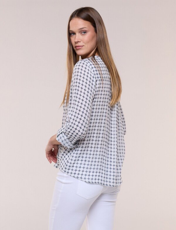 Blusa Nudo BLANCO/AZUL