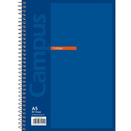 Cuadernola Campus College 80 Hojas Azul