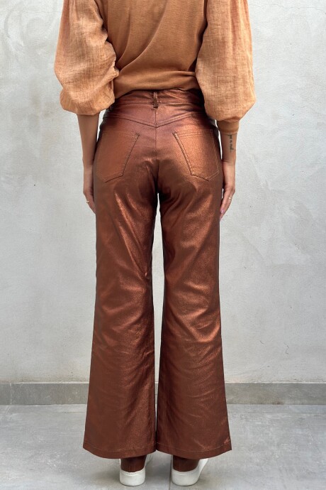 PANTALON METALIZADO AMARANTO Cobre