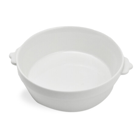 Consome de ceramica blanca hondo con asas Consome de ceramica blanca hondo con asas