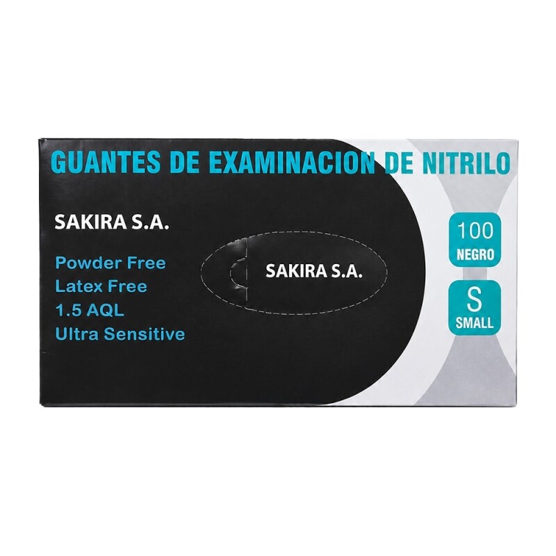 Guantes De Nitrilo Talle S Negro 100 Uds. Guantes De Nitrilo Talle S Negro 100 Uds.