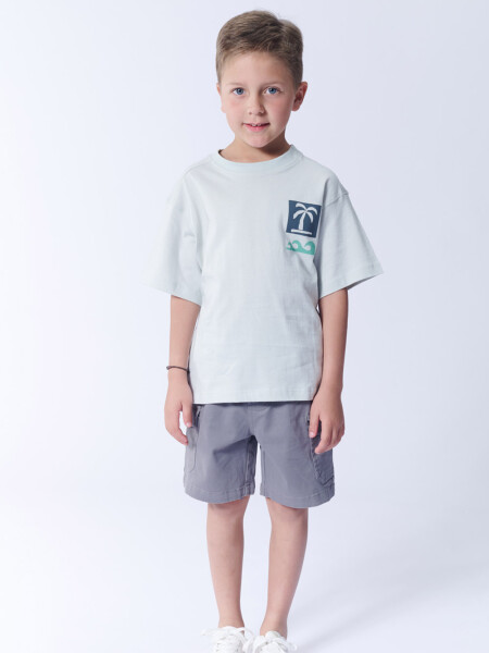 Bermuda cargo bolsillo Gris