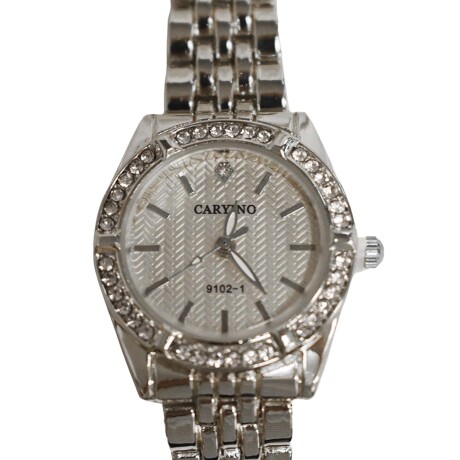 Reloj Pulsera para Mujer Diseño Elegante Clásico con Brillos Plateado