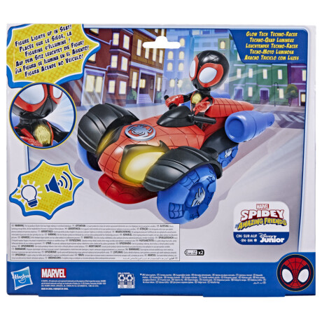 Figura Spidey And His Amazing Friends Vehículo Luminoso MILES-MORALES-SPIDERMAN