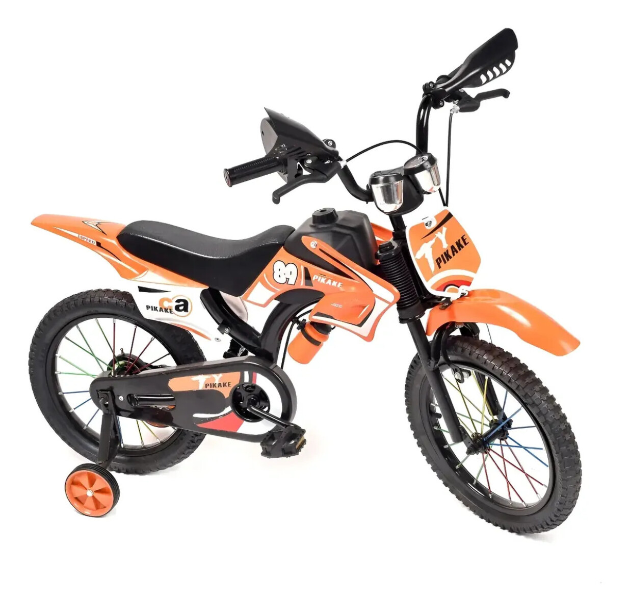 Bicicleta Estilo Motocross con Roncador Rodado 16" - NARANJA 