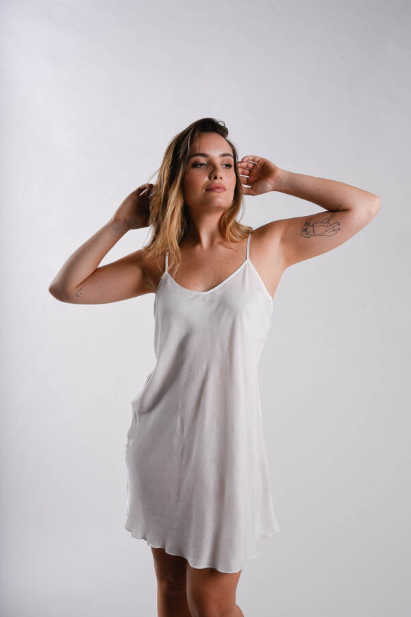 Camisón Bretel Fino Labrado Champagne