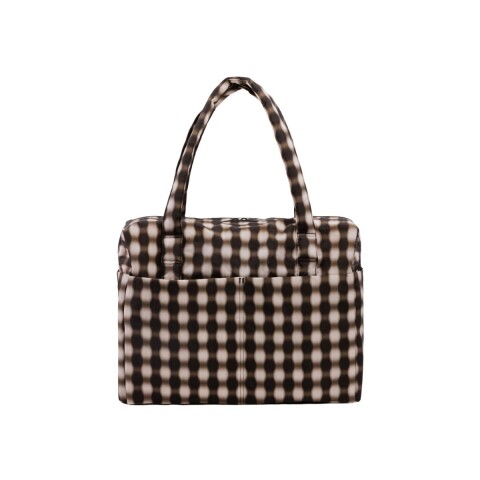 BOLCARRL Bolso De Mano Grande Para Carry On Baggu - Blurred Gingham Brown