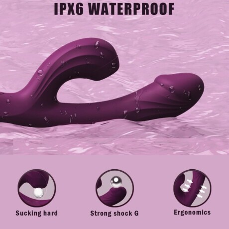 Vibrador Con Succión De Clítoris Recargable USB Violeta