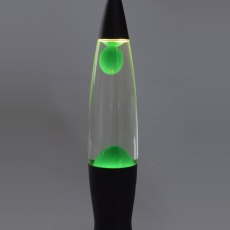Lámpara de lava con base negra Verde