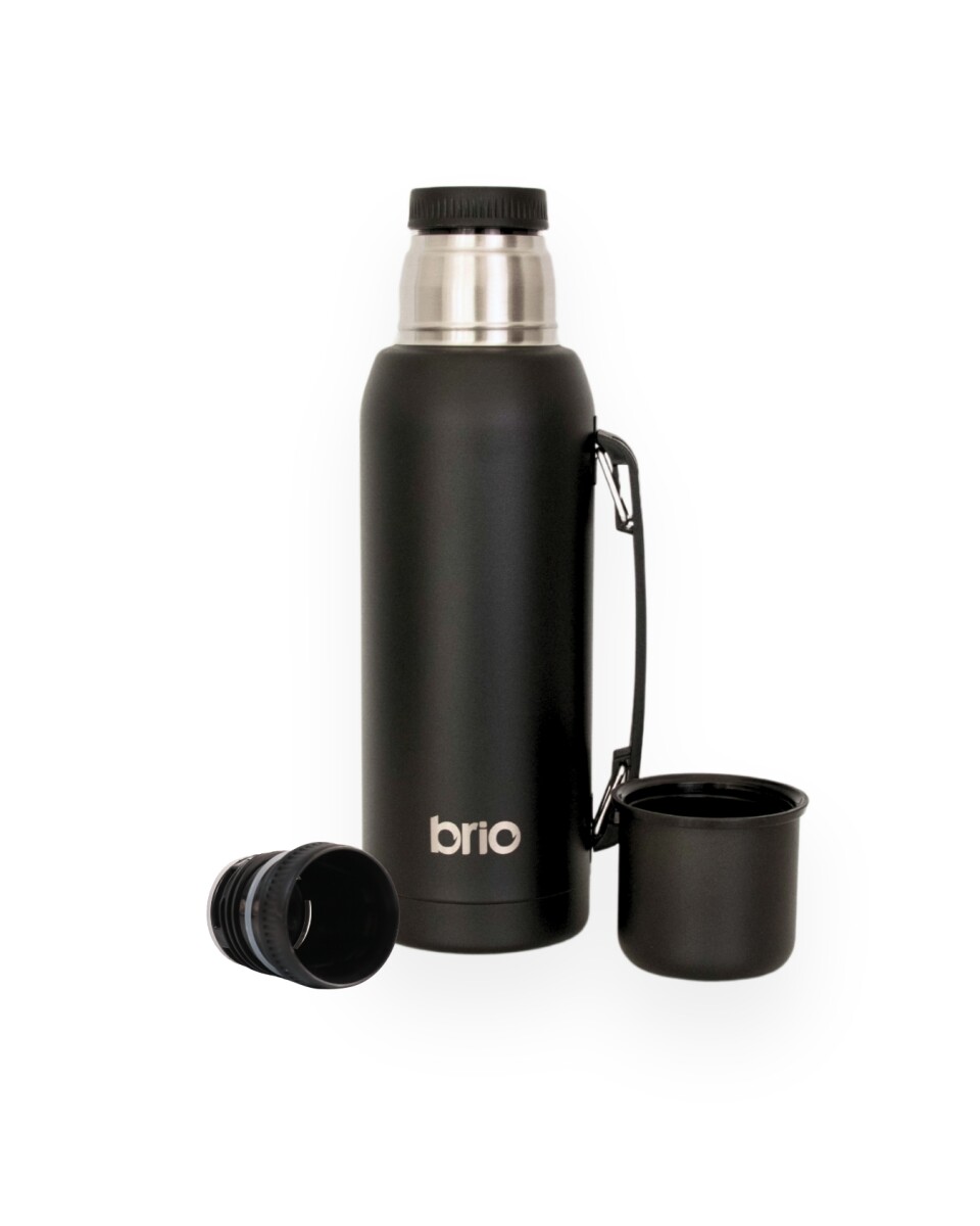 Termo 1 Litro Acero Inox brio Con Pico Cebador - Negro 