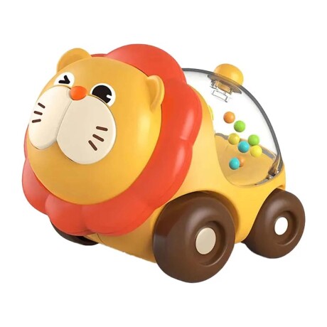 Autito Sonajero Animal Auto Rodante en Plástico Bebé Huanger Amarillo