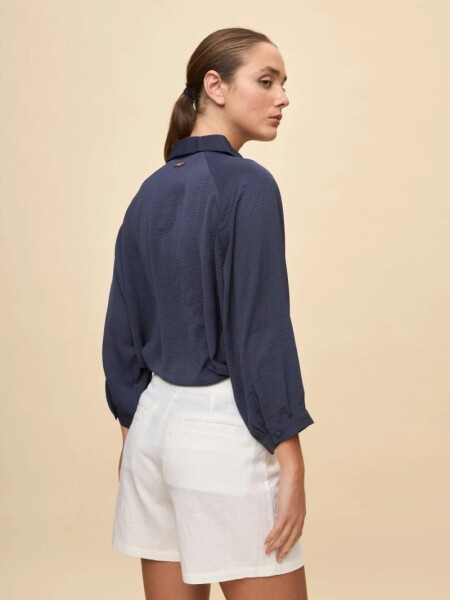 CAMISA ALLIE CASTELLO M.3/4 AZUL