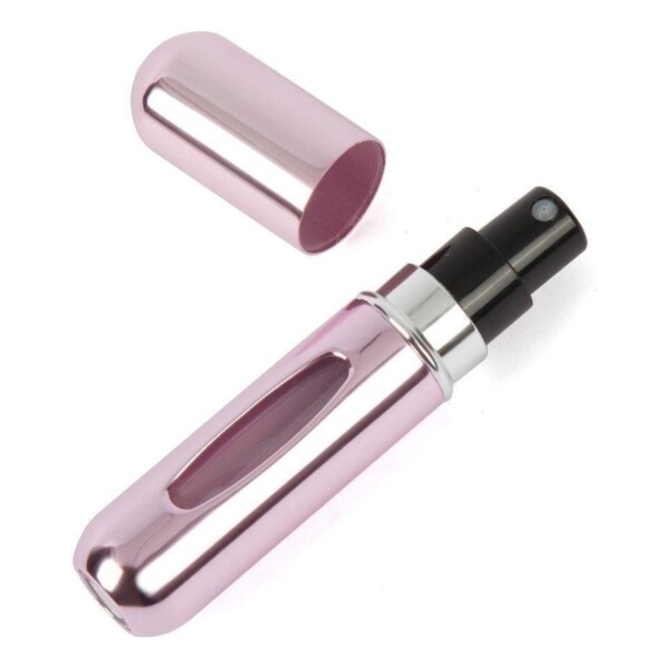 Frasco Mini Botella Recargable De Perfume Portátil X 5 Variante Rosa Metalico