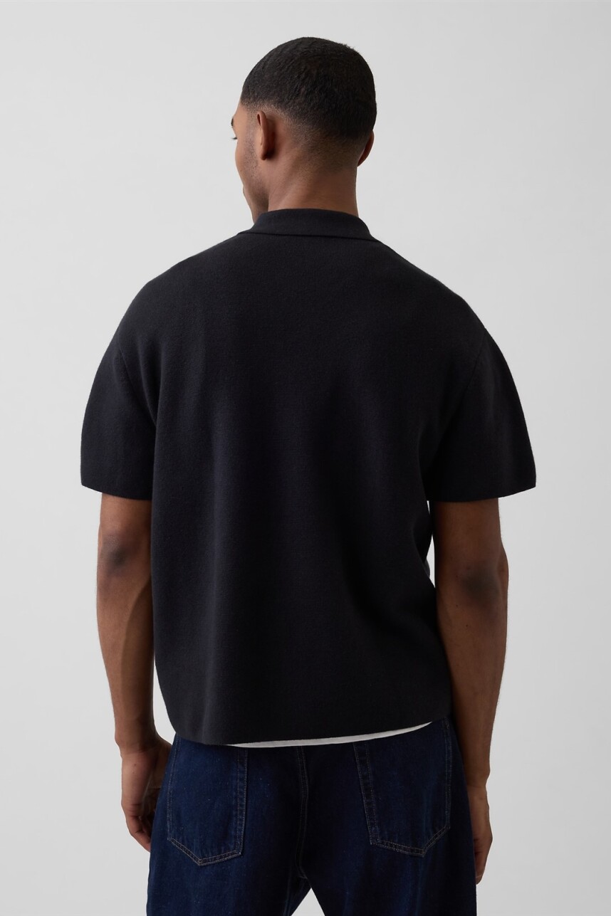 Buzo Tipo Polo Manga Corta Hombre Moonless Night