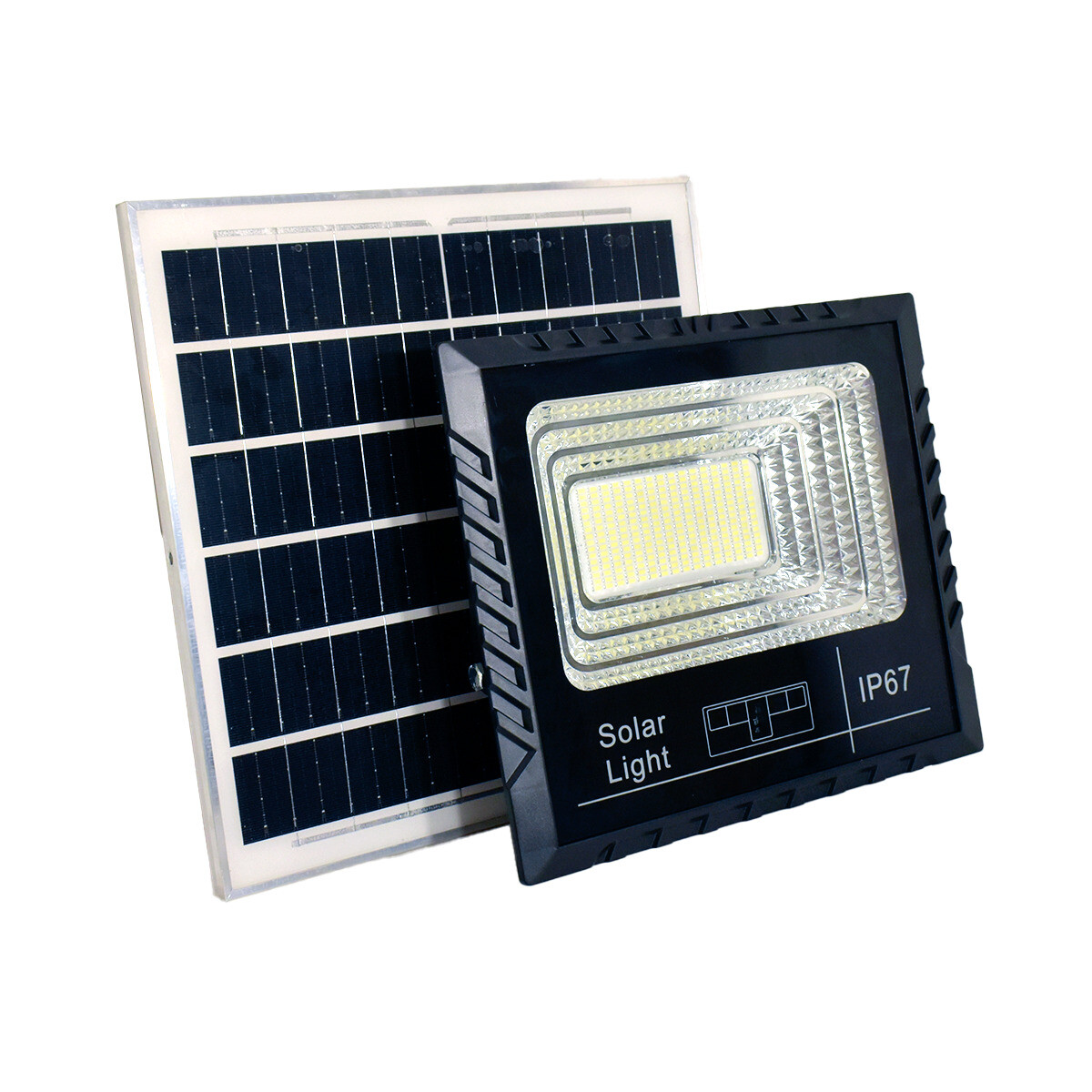 Foco Luz Led Panel solar Exterior 60w con Control - Blanco 