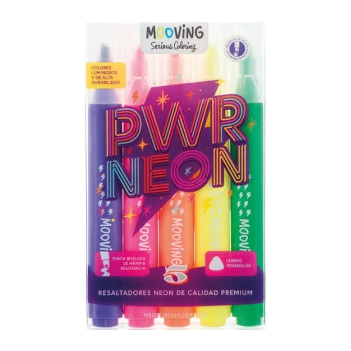 Resaltadores PWR Neón Mooving x5 