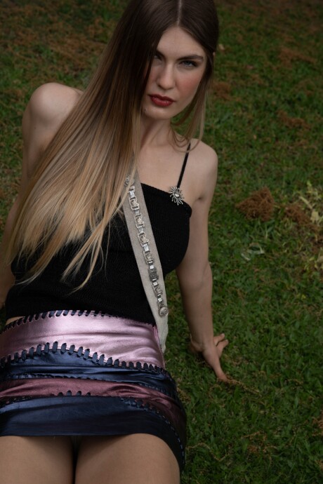 Handstitched Skirt Berenjena