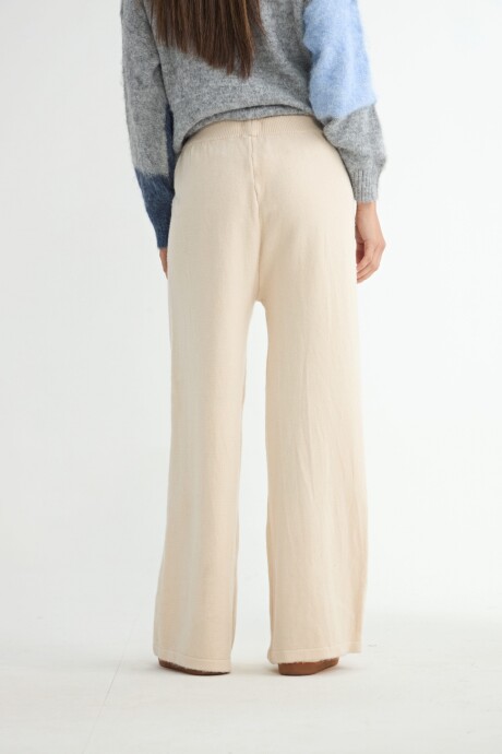 PANTALÓN TEJIDO TULIPA T1 CRUDO