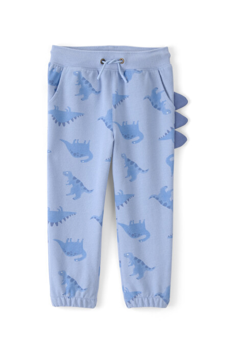 Pantalón deportivo de algodón, azul, diseño dinos Sin color